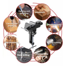 Ancho de Mandíbula de 60 mm, Prensa de Banco Giratoria de 360, Abrazadera de Trabajo Universal para Joyeros y Aficionados