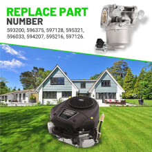 593200 Carburetor & Fuel Pump Kits for Briggs & Stratton G02826 44N877 Tractor/Lawn Mower Engine 596375 597128 595321