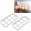 2pcs 8 Grids Refrigerator Egg Tray, Transparent Egg Holder for Kitchen Cabinet 3
