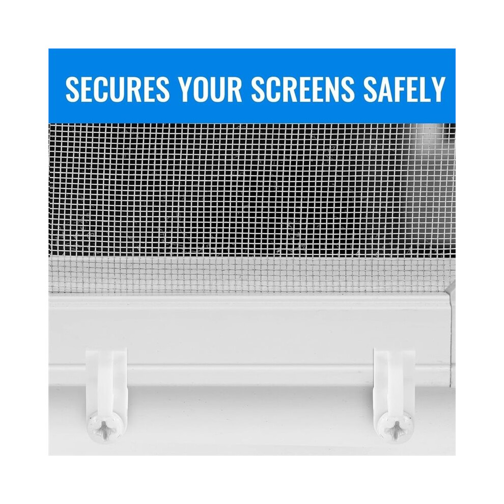 48 Pack 3/8 In Nylon Window Screen Clip With Screws Offset Clips For Fastens Storm Window, Storm Panels(White) 6032229217154