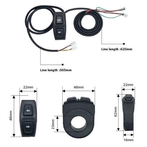 22mm Handlebar Turn Signal  Kit Compatible with  M365 Pro E-Scooter E-Bike Snowmobile Left Right Indicator Controller