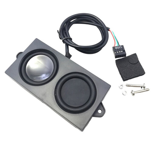 5-Watt Computerbehuizing met Ingebouwde Luidspreker, Desktop Luidspreker, USB Geluidskaart Luidspreker, Moederbord, 9-Pin Plug, Subwoofer