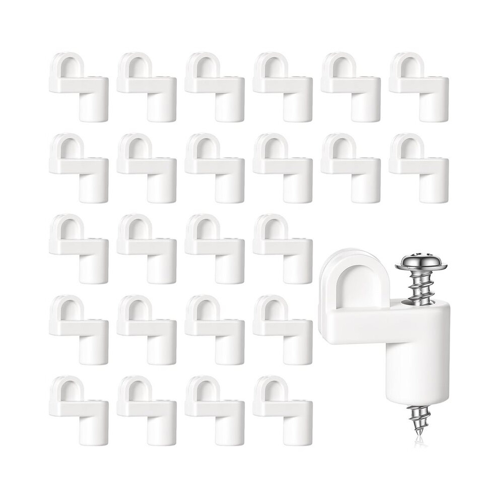 24 Pack 3/8 In Nylon Window Screen Clip With Screws Offset Clips For Fastens Storm Window, Storm Panels(White) 6031718514200