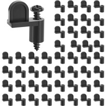 48er Pack 3/8 Zoll Nylon-Fensterbildschirmclips mit Schrauben, Versetzten Clips Zur Befestigung Von Sturmfenstern, Sturmplatten (Schwarz)