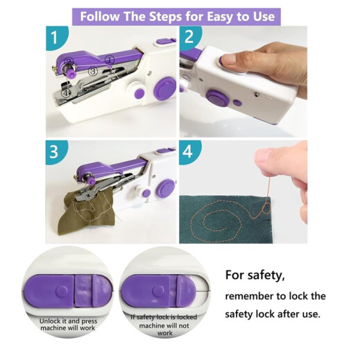 Handheld Sewing Machine for Beginners,  Sewing Machine for Quick Stitching with Sewing Kits Suitable for Home,Travel 1