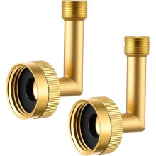 2-Pack 3/4 Till 3/8 Slangadapter, Diskmaskin Roterbar Gås Hals Böjpipekoppling 90 Graders Rörkopplingar Slangböj