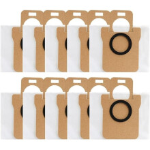 10 Pièces Sacs à Poussière pour Aspirateur Robot pour H50 Pro / Accessoires OV42GL Sacs à Poussière Pièces de Rechange
