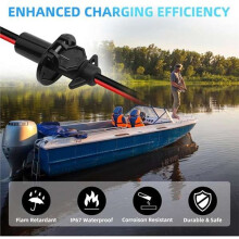 1set 12V Fishing Boat Trolling Plug, Marine-Grade Waterproof Plug-in Type, for Electric Boat Cruising Plugs and Sockets