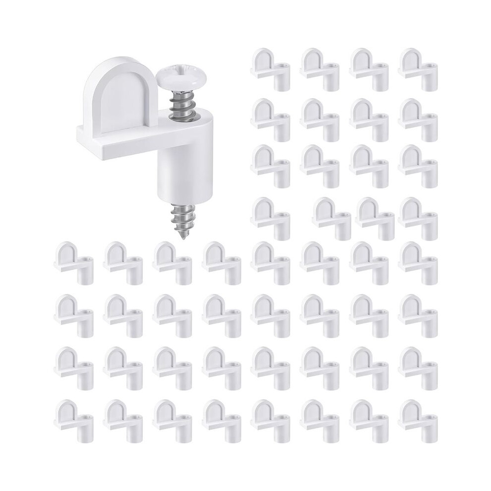 48 Pack 3/8 In Nylon Window Screen Clip With Screws Offset Clips For Fastens Storm Window, Storm Panels(White) 6032570452518