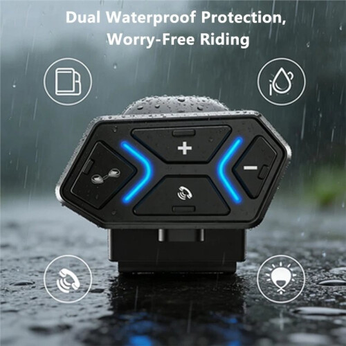 C25 Motorcycle Helmet Intercom Headset Wireless BT 5.4 Hands-Free Call Waterproof Speaker Earphone for Rider Intercom 2