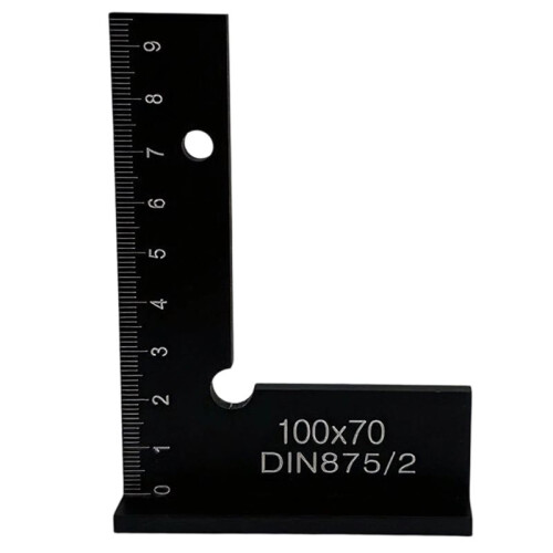 Woodworking 90 Degree Right Angle Square Ruler with Stand - Measuring Tool 100x70
