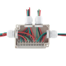 Caixa de Junção Terminal À Prova D'Água IP66, Caixa Elétrica ABS de 10 Vias 25A para Cabo de Câmera, CE (110x75x40mm)