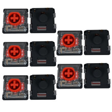 10pcs KS-33 Low Profile 2.0 Silent White Black Red 3Pin Ultra-Thin Mechanical Keyboard Pre-Lubed Linear Red