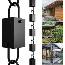 Rain Chain Rectangular Rain Chain Set RustResistant Rainchain Gutter Adapter Rain Chain for Gutter Downspout Decoration