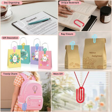 12 Clips de Papel Acrílico Jumbo Translúcido, Clips Estéticos para Mesa e Marcadores para DIY, Lembranças, Organização