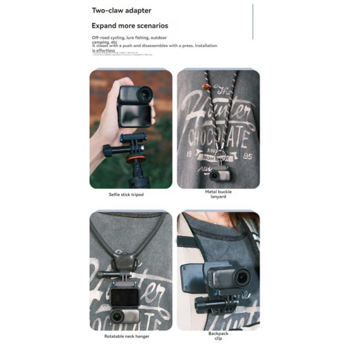 For  Action 6 Quick Release Magnetic Two-Claw Adapter Mount Dual Claw Interface Bracket Action Camera Accessories 1