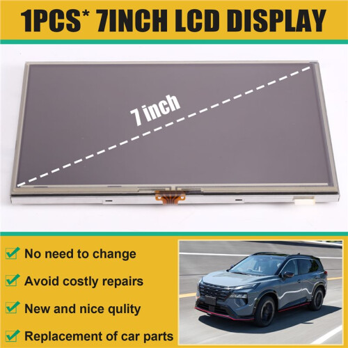 Display LCD de 7 Polegadas LQ070Y5DG36 Novíssimo com Tela Sensível Ao Toque para Monitores de Navegação GPS de Carro para 1