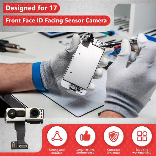 For  17 Small Front Face ID Facing Sensor Camera Flex Cable Replacement Parts Repair Accessories, Front Camera 1