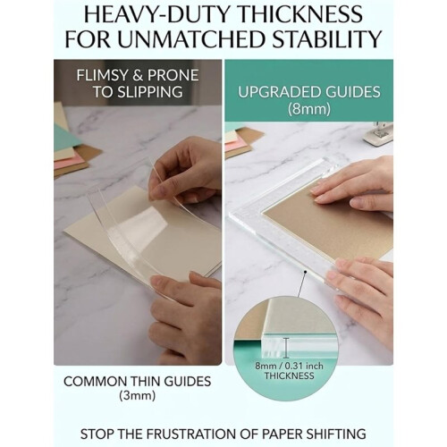 Alignment Guides for Card Making,Paper Crafting Alignment Guides for Card Making with Bone Folder & Crease 1