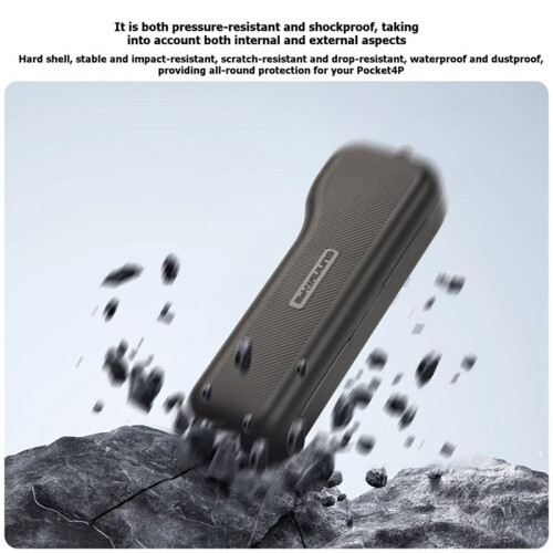 Protective Storage Box for  Osmo Pocket 4 Pro Shockproof Full-Coverage Protective Case with Wrist Strap 2