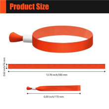 500 Pcs Cloth Event Wristbands, Colored Wrist Bands for Events, for Concert Wrist Strap (Orange)