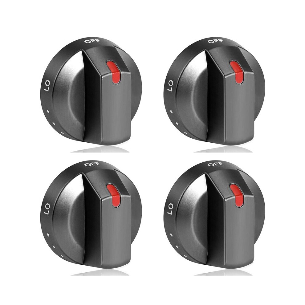 4Pcs Dg64-00473B Black Stainless Knobs Replacement Stove Gas Range Knobs For Nx58m6850sg,Nx58j5600sg,Nx58j7750sg 6032660825017