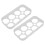 2pcs 8 Grids Refrigerator Egg Tray, Transparent Egg Holder for Kitchen Cabinet 1