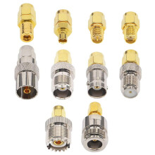 10 Typen Satz SMA Adapter SäTze SMA Stecker auf N/F/BNC/UHF/MCX/SMB/TV/TNC Buchse, Gerade, Vernickelt, Vergoldet, Test Konverter