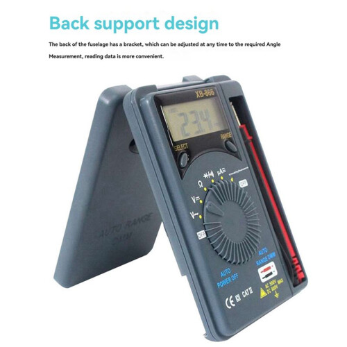 2X XB866  Auto Range LCD Voltmeter Tester Tool AC/för  Pocket Digital Multime 2