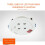4X Notleuchte mit 4 LEDs, Eingebauter Lithiumbatterie, Deckenleuchte 7