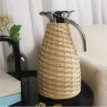 Bamboo Woven Handmade Bamboo Traditional Kettle Stainless Steel Liner Decorative Kitchen Hot Water Tool 2L A