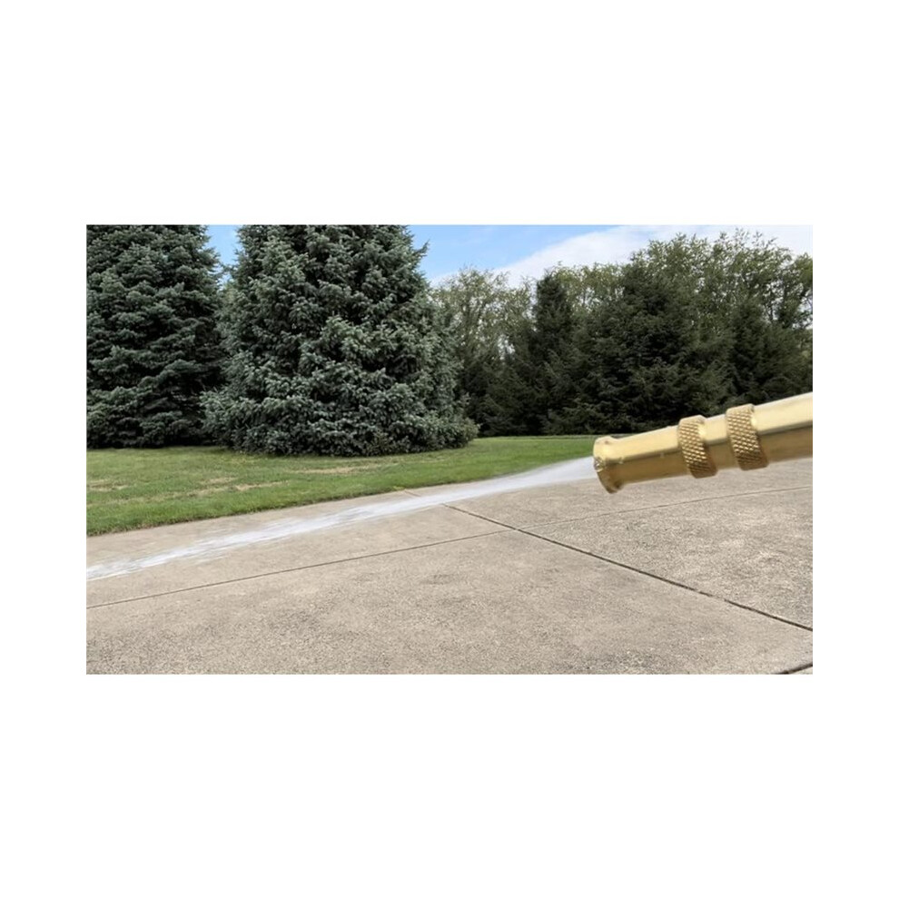 Heavy-Duty Brass Adjustable Twist Hose Nozzle, Garden Watering Brass Hose Nozzle 6032660816657