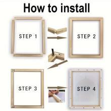 Kit Telaio In Legno 30cm X 30cm, Facile DIY Barre di Strettura In Legno per Olio e Pittura