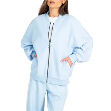 Women 2Pcs Set Tracksuit Jogging Suits Long Sleeve Zip Sweatshirt & Sweatpants Jogger Sweatsuit Sets Light XXXL