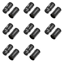 16X Mannelijke en Vrouwelijke Compacte XLR-Microfoonsoldeeradapter Verstelbare 90 Haakse 3-Pins XLR-Soldeerconnector 3-Pins XLR-Uiteinden