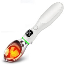 Heated Ice Cream Scoop, Rechargeable Electric Ice Cream Scoop with LED Display, 3 Heat Levels 122F/140F/158F
