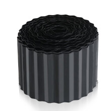 5m Flexible Metal Garden Border Roll 15cm High, Corrugated Steel Landscape Edging Barrier for Lawn, Yard & Pathway