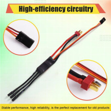 Controlador de Velocidad Electrónico Sin Escobillas AM32 30A 2-3S RC con Conector T y Conector de 3.5mm para Motor Interno 1410 1525 1625 2430