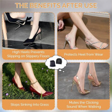 Cubiertas Talón para Tacones Altos, Cubiertas Talón para Zapatos Tacón Alto, Puntas Reemplazo para la Parte Inferior del Talón para Zapatos Mujer,