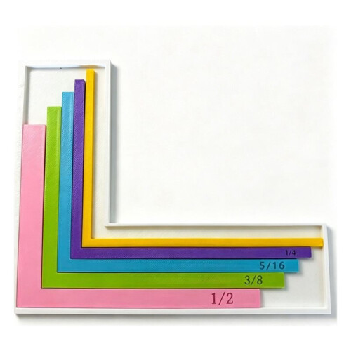 Paper Crafting Alignment Guide Set, 5 Pcs Color Coded Size Tabs for Card Making, Scrapbooking, DIY Paper Projects 2