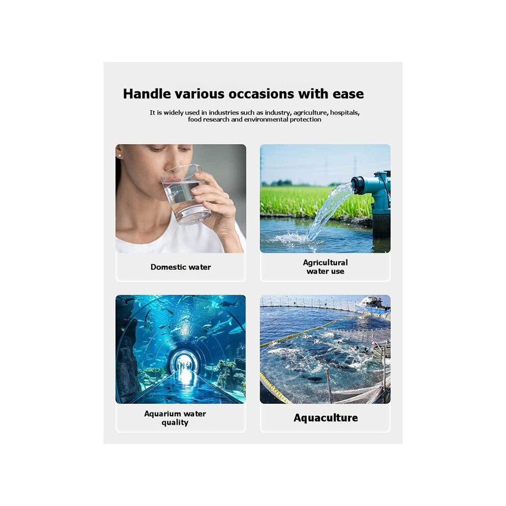 8-In-1 Water Quality Tester Tds/Ec/Sal/S.g/Temp/Orp/Ph/Cl For Laboratory, Pools, Aquariums, Drinking Water 6031340518140