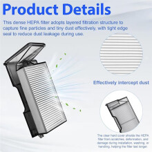 6 Filtres HPEA pour Accessoires D'Aspirateur pour X60 Max Ultra / X60 Ultra