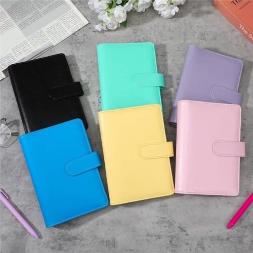 6-Pack A6 PU Leather Binder Notebook, PU Personal Organizer Journal with 120 Sheet Capacity, Magnetic Closure 1