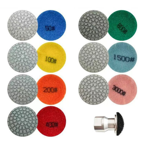8Pcs 2inch Polishing Pad Sanding Disc Set for Stone Concrete Surfaces