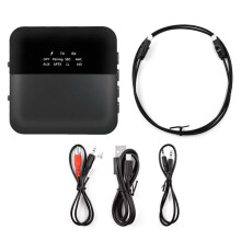 Transmisor Receptor Óptico Inalámbrico 2 en 1 BT 5.0 CSR8675 Adaptador Óptico de Audio de 3.5mm APTX HD LL & Pantalla para TV Coche