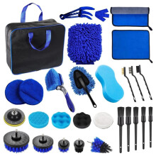 Car Cleaning Tools Kit 29pc Car Cleaning Detailing Tool Kit Automotive Car Wash Brush Kit for Interior Exterior Wheels