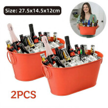 2Pcs Oval Beverage Tub Wine Cooler Bucket Champagne Bucket for Parties Home Bar