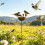 Rustic Eight- Bird Feeder Gaeden Stake 28.3'' Rustic Metal Yard Art Decor 5