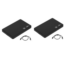 2X, 2,5 Zoll USB Festplatten GehäUse Auf USB 2.0 Festplatte Festplatten GehäUse mit Externem Festplatten GehäUse und USB Kabel