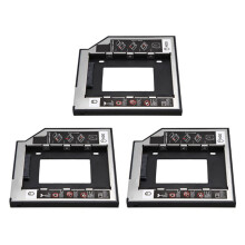 3X Universal 2Nd HDD Ssd Fest Platten Caddy 9,5 mm für Cd / Dvd-Rom Optischer Schacht für HDD Sataii Sdd Fest Platten Halterung